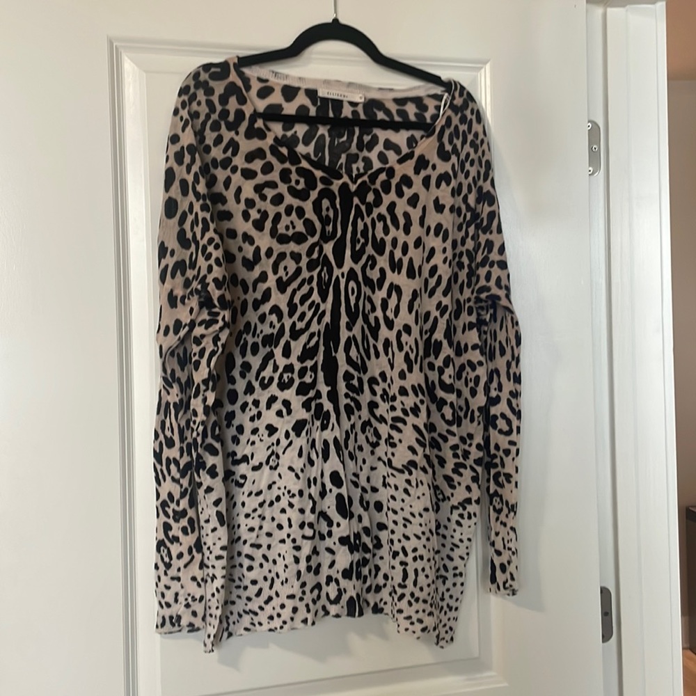 Ellison long sleeve cheetah sweater